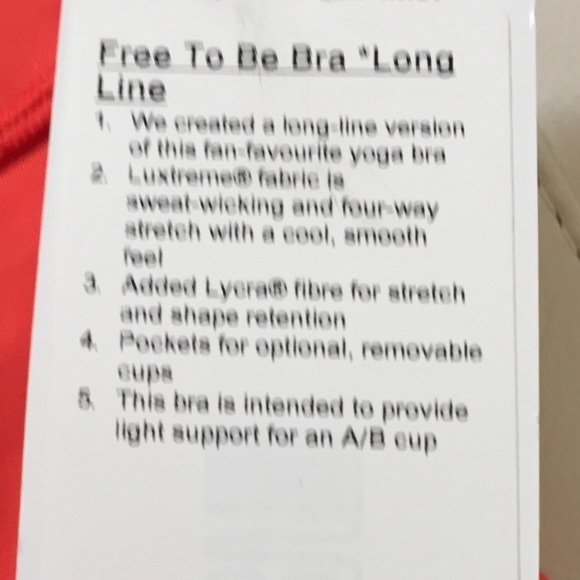 NWT LULULEMON FREE TO BRA LONG LINE - - 12 - Picture 6 of 8